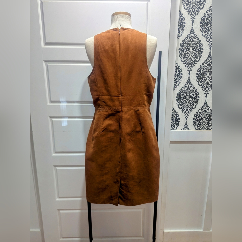 Banana Republic Brown Sheath Mini Dress Halter Sleeveless - Picture 3 of 4
